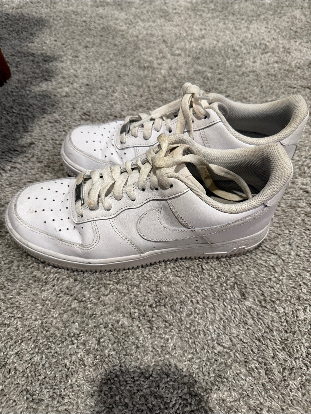 Nike White Leather Athletic Sneakers
